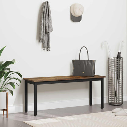 vidaXL Bench Smoke Oak 110 x 35 x 45 cm Engineered Wood