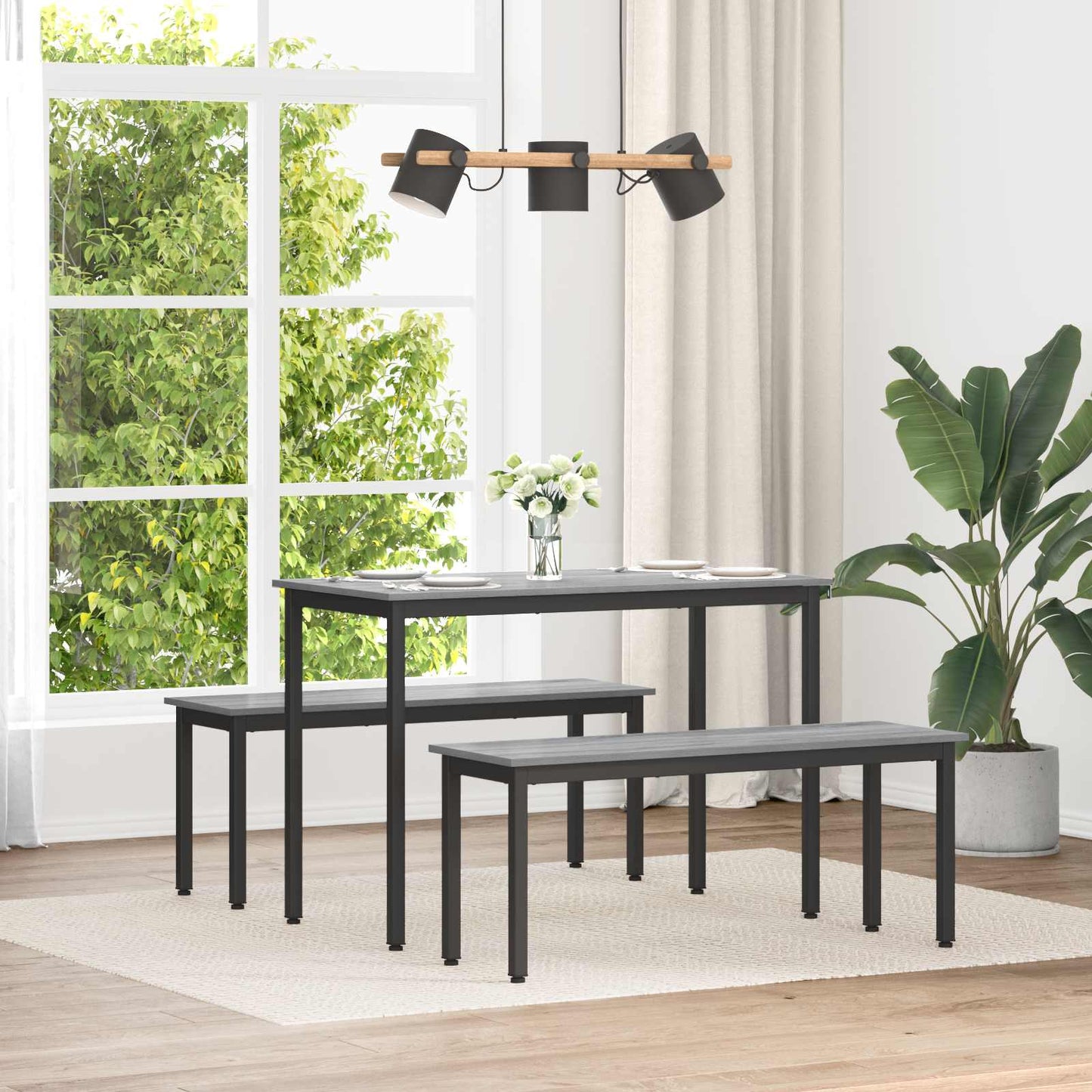 vidaXL Bench Grey Sonoma 110 x 35 x 45 cm Engineered Wood