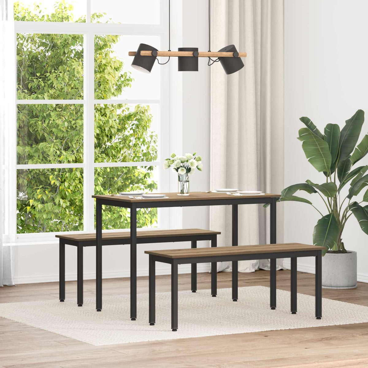 vidaXL Bench Artisan Oak 110 x 35 x 45 cm Engineered Wood