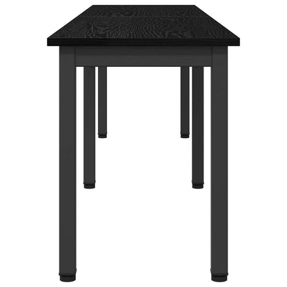 vidaXL Bench Black Oak 160 x 35 x 45 cm Engineered Wood