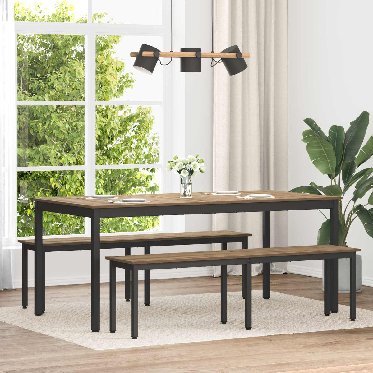 vidaXL Bench Artisan Oak 160 x 35 x 45 cm Engineered Wood