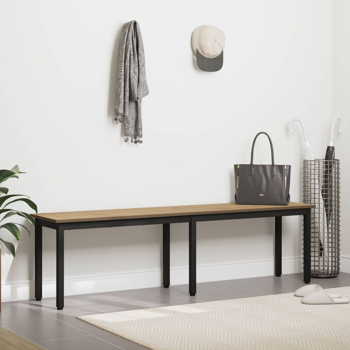 vidaXL Bench Artisan Oak 160 x 35 x 45 cm Engineered Wood