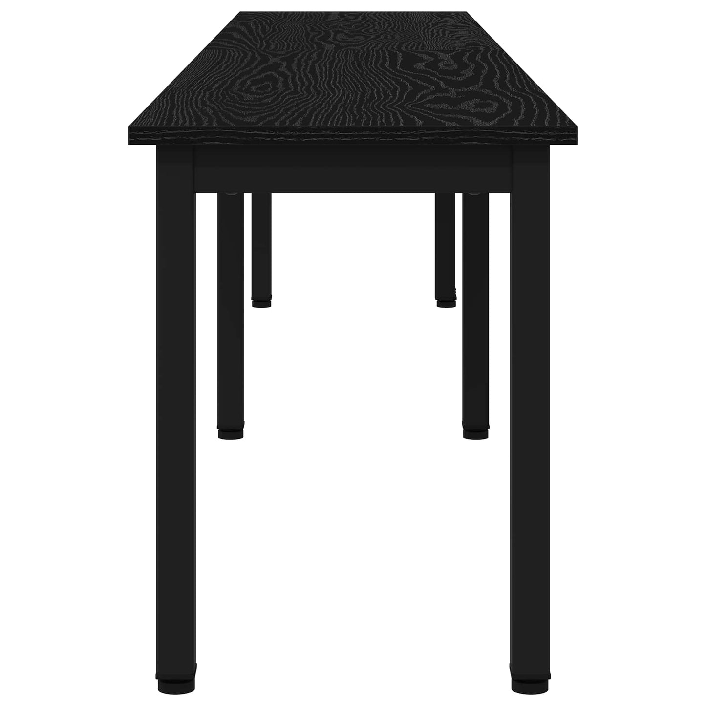 vidaXL Bench Black Oak 200 x 35 x 45 cm Engineered Wood