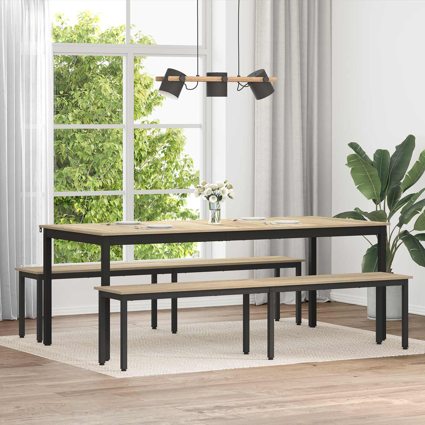vidaXL Bench Sonoma 200 x 35 x 45 cm Engineered Wood