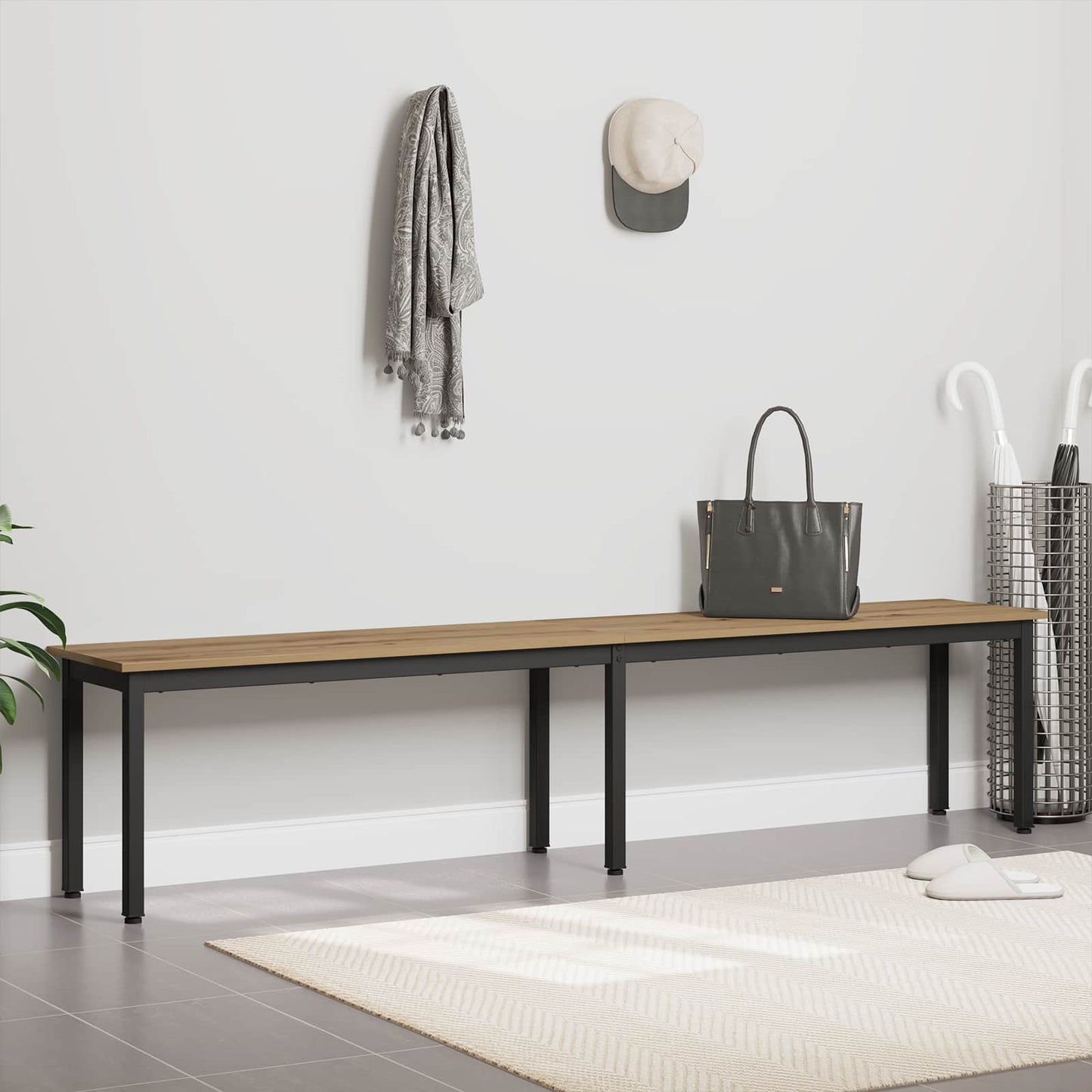 vidaXL Bench Artisian Oak 200 x 35 x 45 cm Engineered Wood