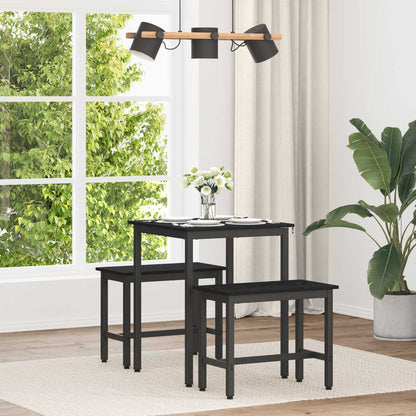 vidaXL Dining Tables 60 x 60 x 75 cm Engineered Wood Black Oak Square
