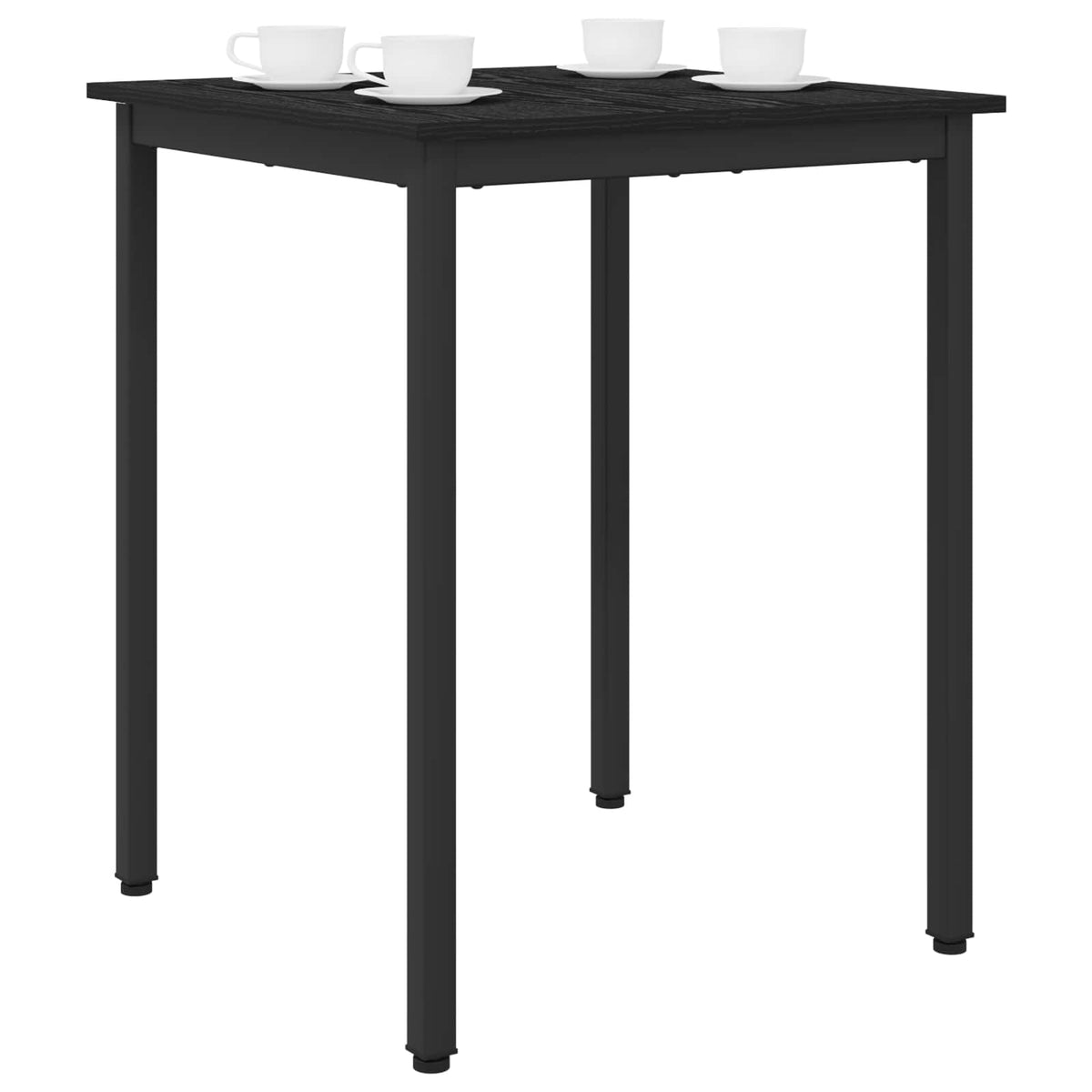 vidaXL Dining Tables 60 x 60 x 75 cm Engineered Wood Black Oak Square