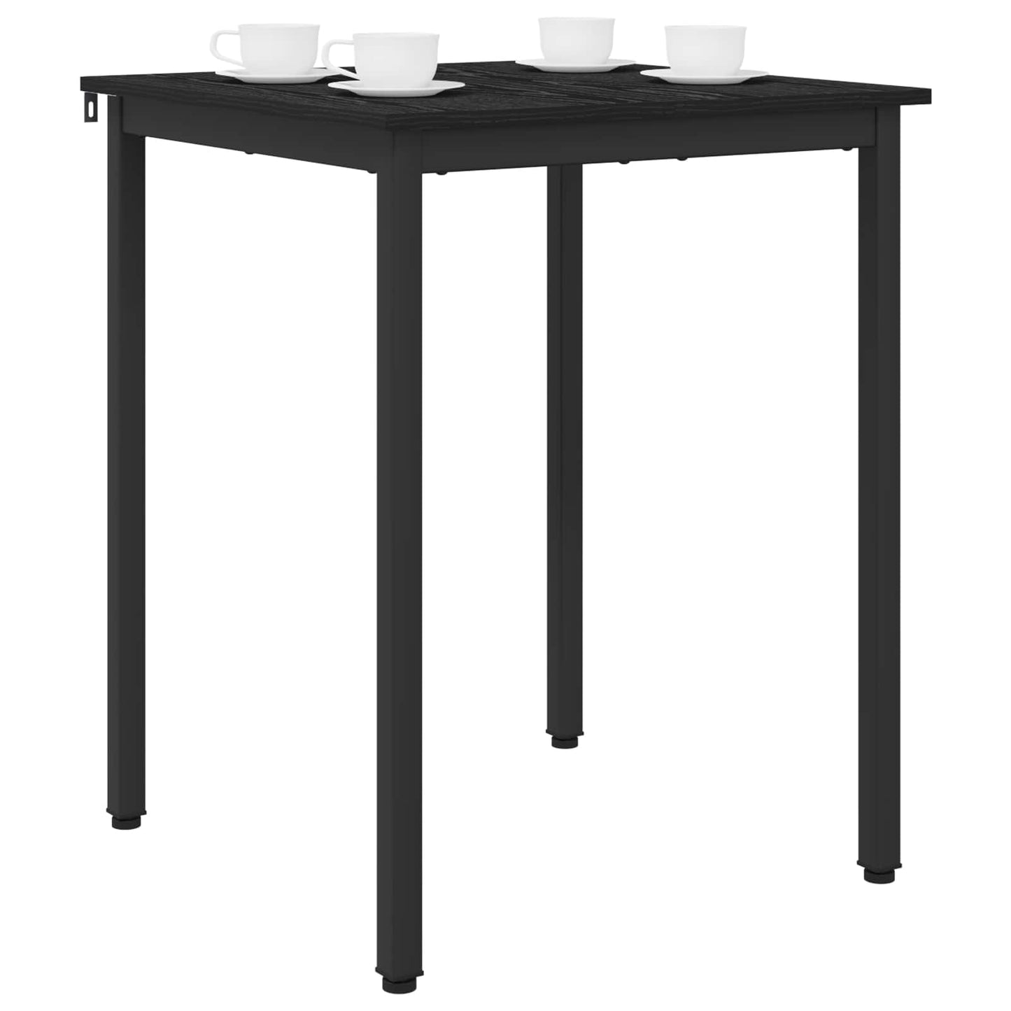 vidaXL Dining Tables 60 x 60 x 75 cm Engineered Wood Black Oak Square