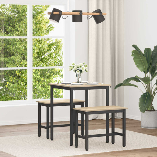 vidaXL Dining Tables 60 x 60 x 75 cm Engineered Wood Sonoma Oak Square