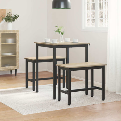 vidaXL Dining Tables 60 x 60 x 75 cm Engineered Wood Sonoma Oak Square