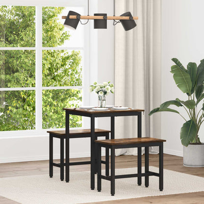 vidaXL Dining Tables 60 x 60 x 75 cm Engineered Wood Smoked Oak Square
