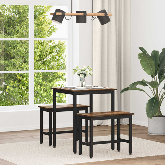vidaXL Dining Tables 60 x 60 x 75 cm Engineered Wood Smoked Oak Square