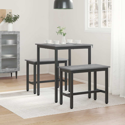 vidaXL Dining Tables 60 x 60 x 75 cm Engineered Wood Grey Sonoma
