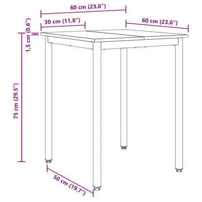 vidaXL Dining Tables 60 x 60 x 75 cm Engineered Wood Artisan Oak