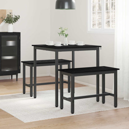 vidaXL Dining Tables 70 x 70 x 75 cm Engineered Wood Black Oak Square