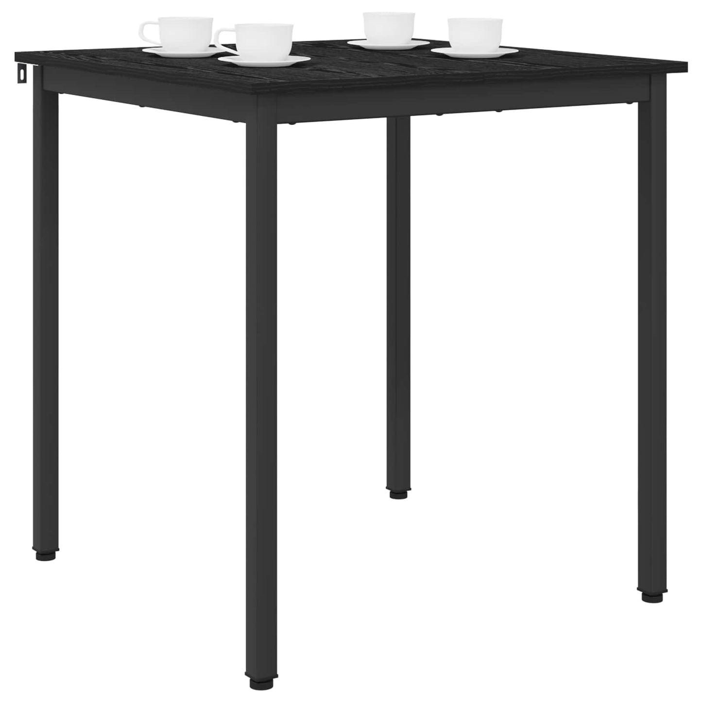 vidaXL Dining Tables 70 x 70 x 75 cm Engineered Wood Black Oak Square