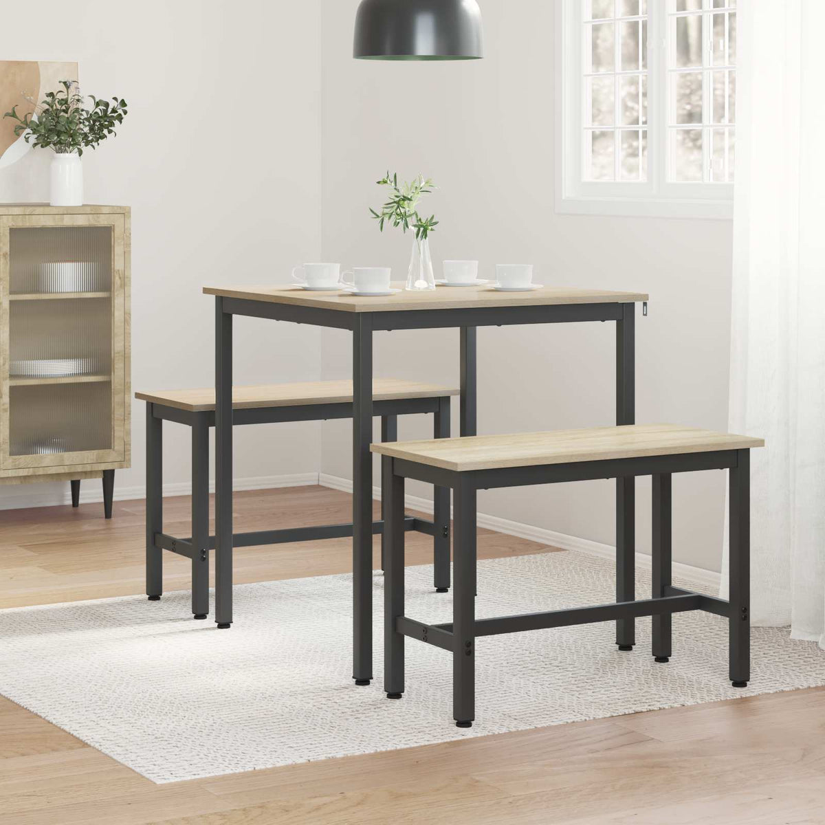vidaXL Dining Tables 70 x 70 x 75 cm Engineered Wood Sonoma Oak Square