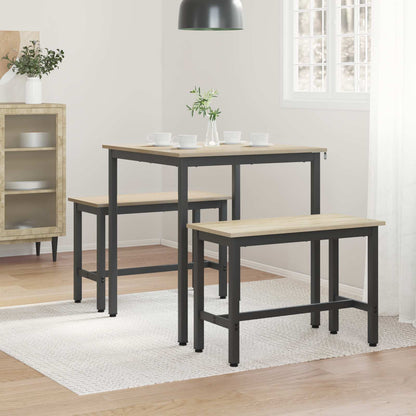 vidaXL Dining Tables 70 x 70 x 75 cm Engineered Wood Sonoma Oak Square