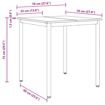vidaXL Dining Tables 70 x 70 x 75 cm Engineered Wood Sonoma Oak Square