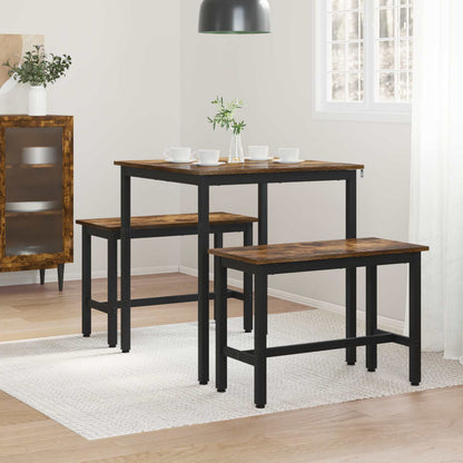 vidaXL Dining Tables 70 x 70 x 75 cm Engineered Wood Smoked Oak Square