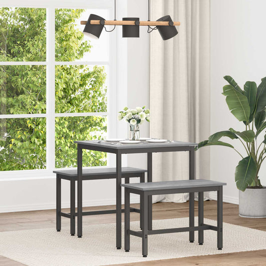 vidaXL Dining Tables 70 x 70 x 75 cm Engineered Wood Grey Sonoma