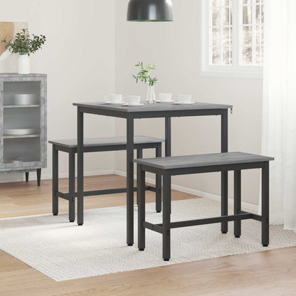 vidaXL Dining Tables 70 x 70 x 75 cm Engineered Wood Grey Sonoma