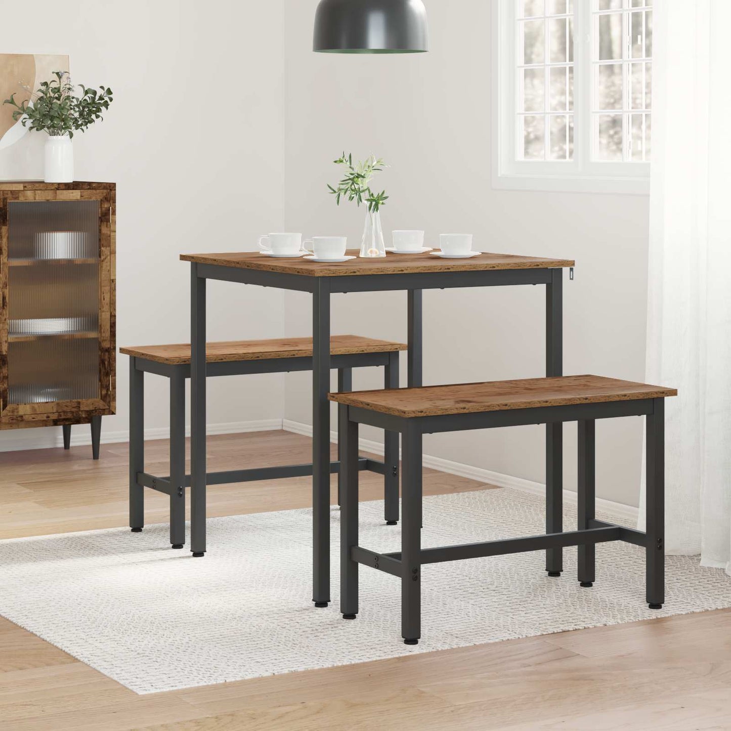 vidaXL Dining Tables 70 x 70 x 75 cm Engineered Wood Oak Wood Square