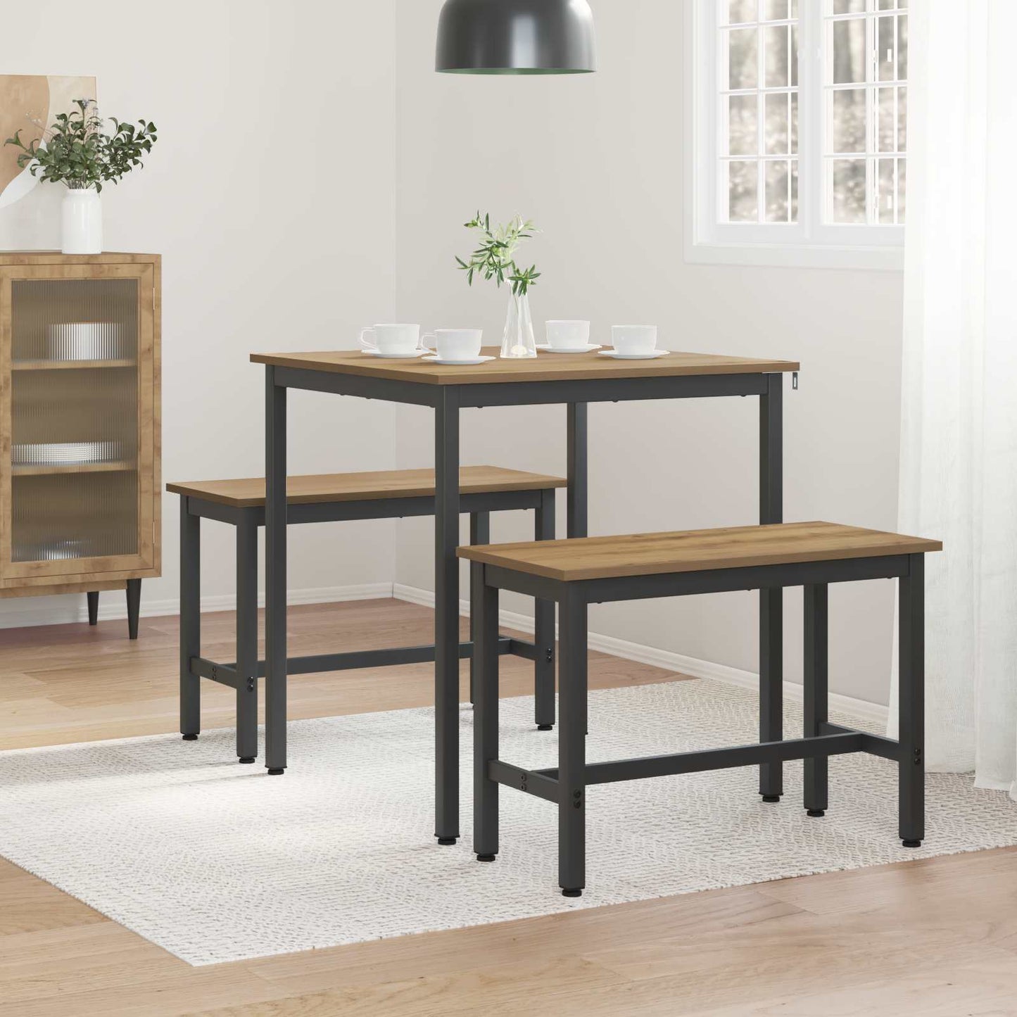 vidaXL Dining Tables 70 x 70 x 75 cm Engineered Wood Artisan Oak