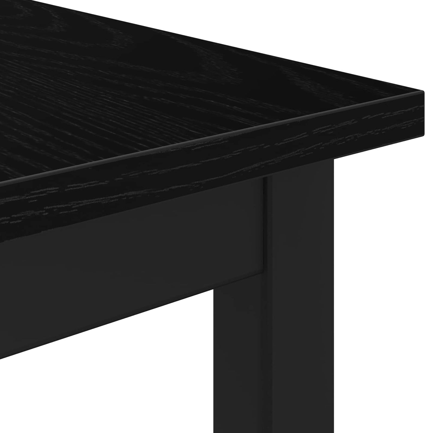vidaXL Dining Tables 80 x 80 x 75 cm Engineered Wood Black Oak Square