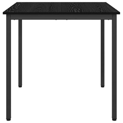vidaXL Dining Tables 80 x 80 x 75 cm Engineered Wood Black Oak Square