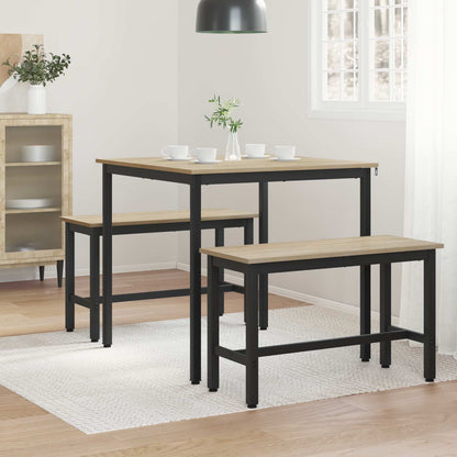 vidaXL Dining Tables 80 x 80 x 75 cm Engineered Wood Sonoma Oak Square