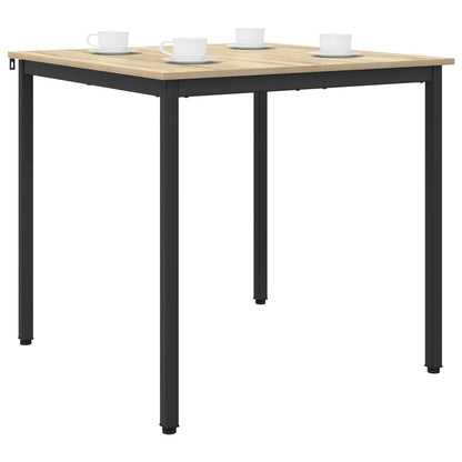 vidaXL Dining Tables 80 x 80 x 75 cm Engineered Wood Sonoma Oak Square