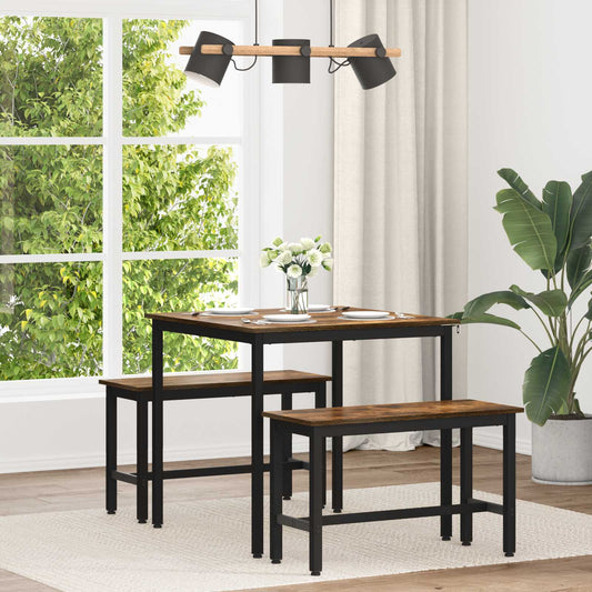 vidaXL Dining Tables 80 x 80 x 75 cm Engineered Wood Smoked Oak Square