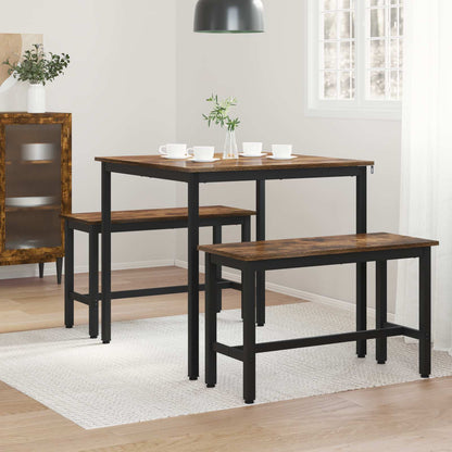 vidaXL Dining Tables 80 x 80 x 75 cm Engineered Wood Smoked Oak Square