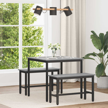 vidaXL Dining Tables 80 x 80 x 75 cm Engineered Wood Grey Sonoma