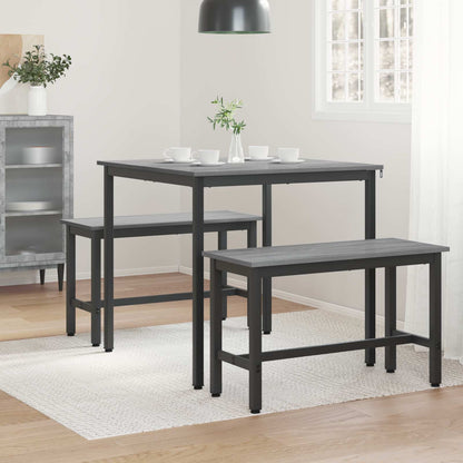 vidaXL Dining Tables 80 x 80 x 75 cm Engineered Wood Grey Sonoma