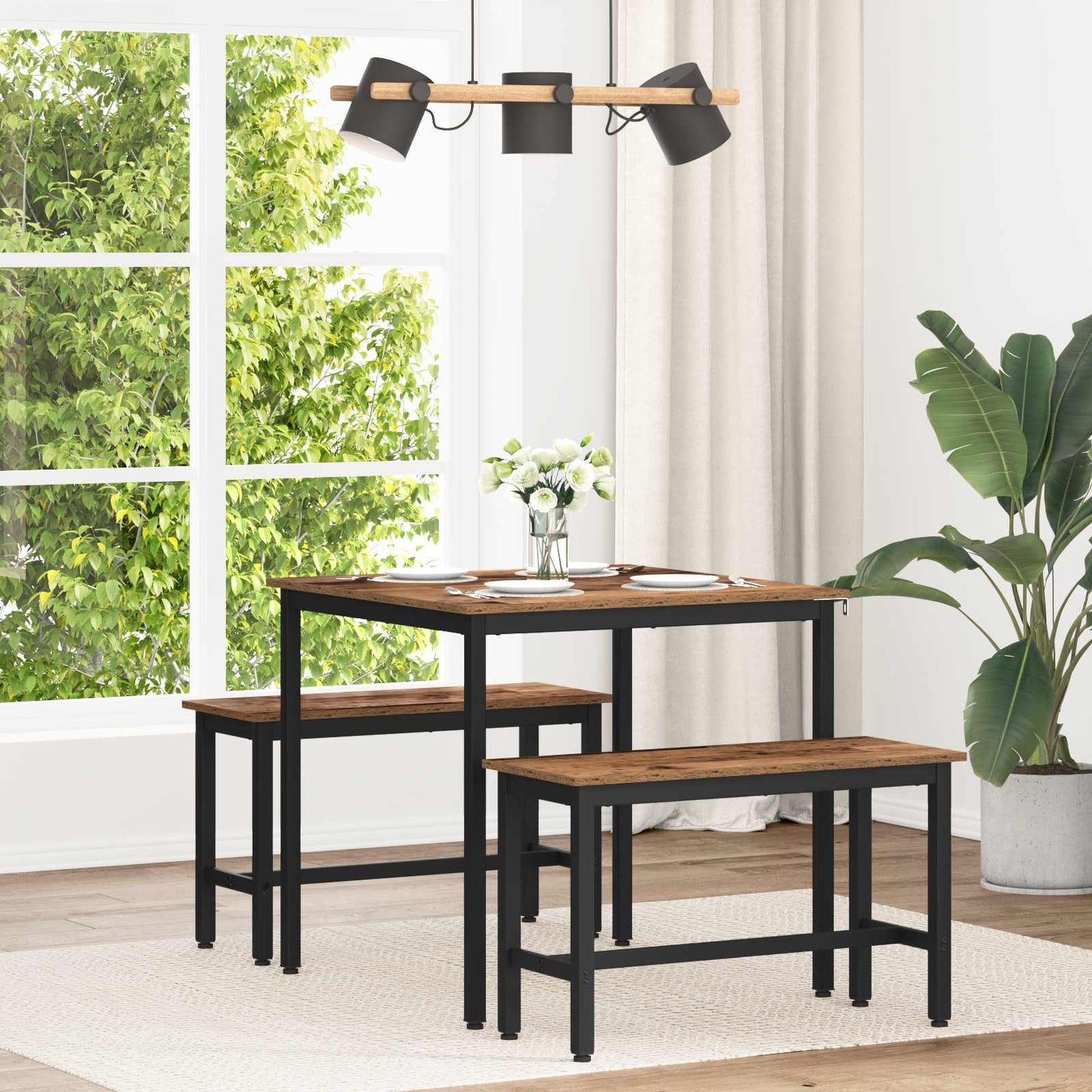 vidaXL Dining Tables 80 x 80 x 75 cm Engineered Wood Oak Wood Square