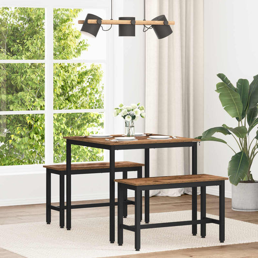 vidaXL Dining Tables 80 x 80 x 75 cm Engineered Wood Oak Wood Square