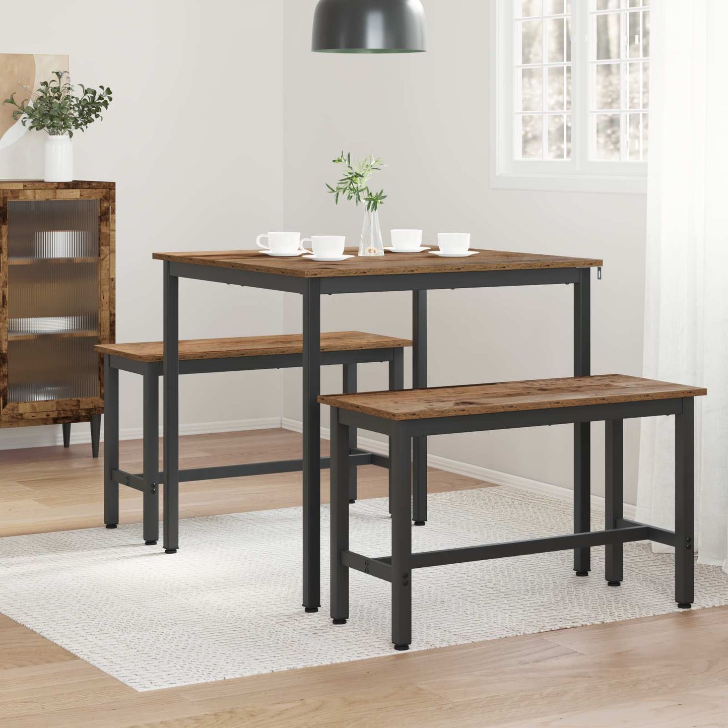vidaXL Dining Tables 80 x 80 x 75 cm Engineered Wood Oak Wood Square