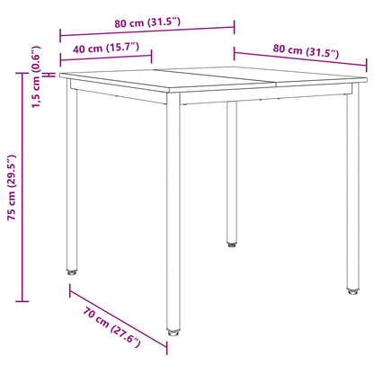 vidaXL Dining Tables 80 x 80 x 75 cm Engineered Wood Oak Wood Square