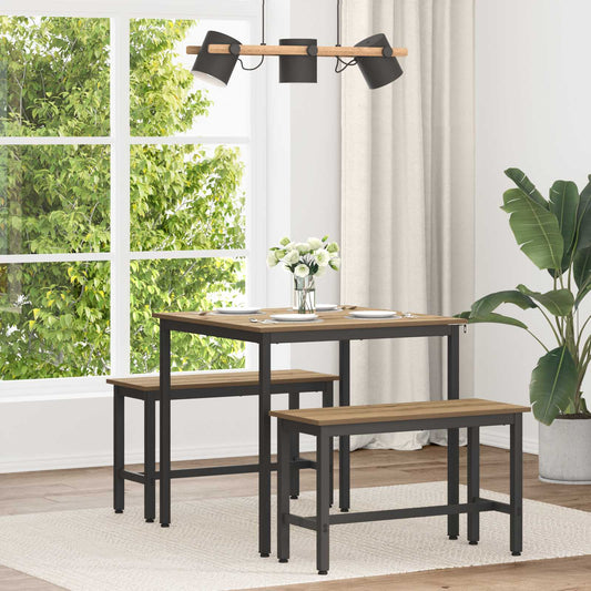 vidaXL Dining Tables 80 x 80 x 75 cm Engineered Wood Artisan Oak