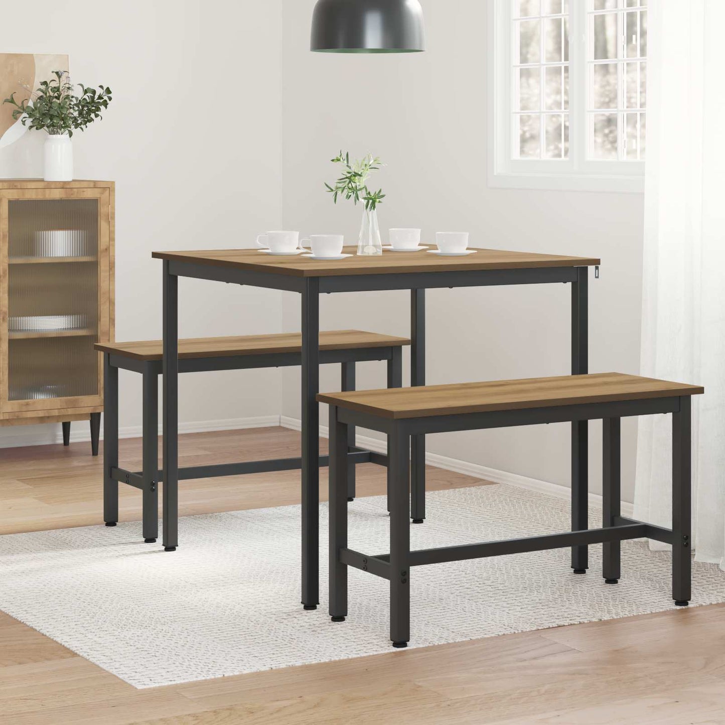 vidaXL Dining Tables 80 x 80 x 75 cm Engineered Wood Artisan Oak
