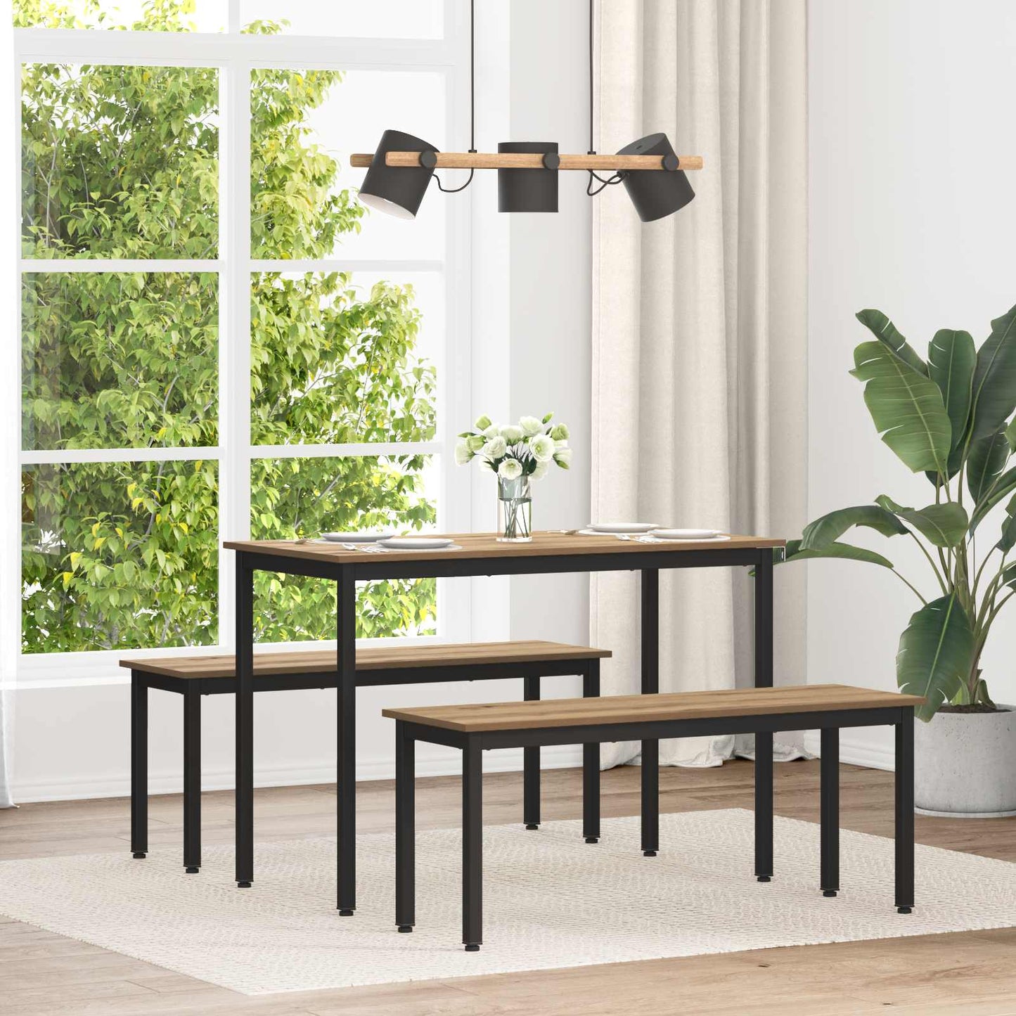 vidaXL Dining Tables 110 x 100 x 75 cm METAL