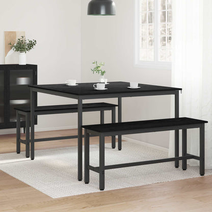 vidaXL Dining Tables 110 x 110 x 75 cm Engineered Wood Black Oak