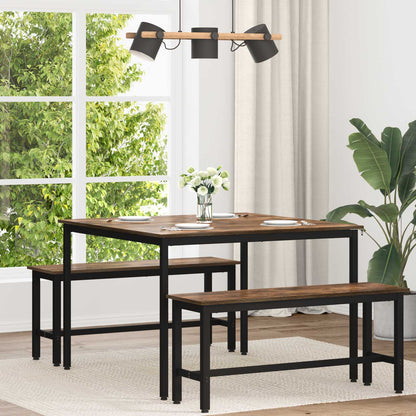 vidaXL Dining Tables 110 x 110 x 75 cm Engineered Wood Smoked Oak