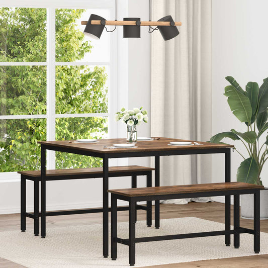 vidaXL Dining Tables 110 x 110 x 75 cm Engineered Wood Smoked Oak