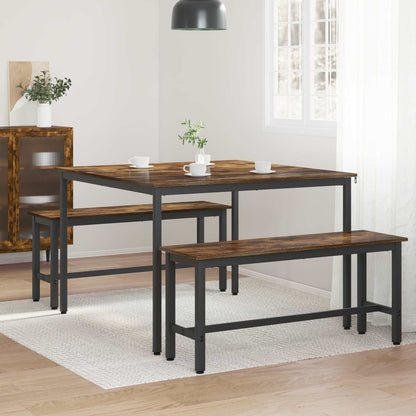 vidaXL Dining Tables 110 x 110 x 75 cm Engineered Wood Smoked Oak