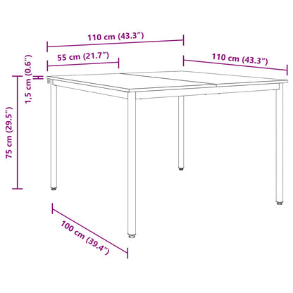 vidaXL Dining Tables 110 x 110 x 75 cm Engineered Wood Smoked Oak