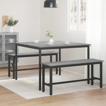 vidaXL Dining Tables 110 x 110 x 75 cm Engineered Wood Grey Sonoma