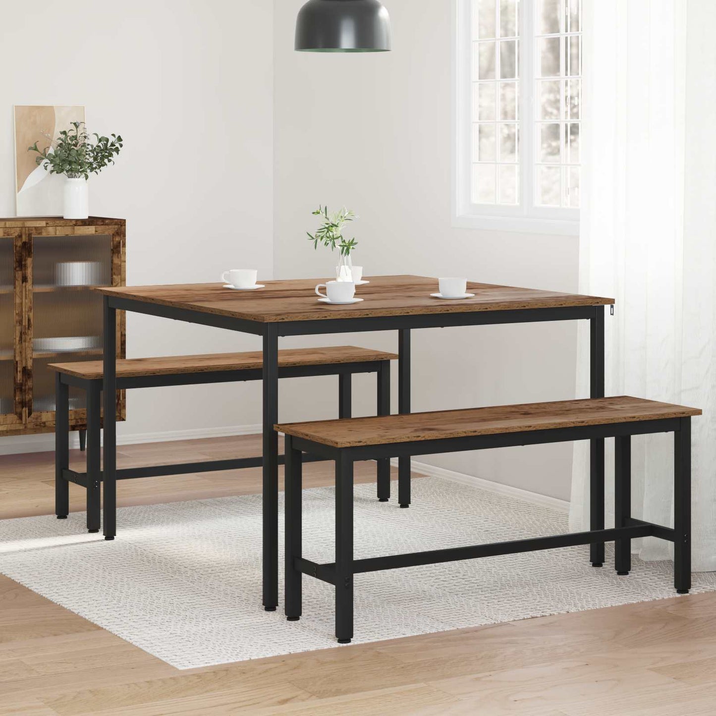 vidaXL Dining Tables 110 x 110 x 75 cm Engineered Wood Oak Wood